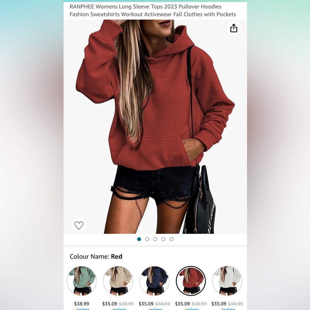 Burnt orange oversized hoodie size Large